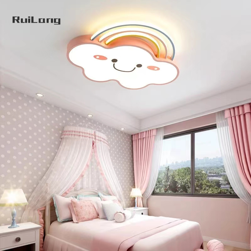Cartoon Rainbow Cloud Ceiling  - Baby Nursery Chandelier 리뷰 및 가격