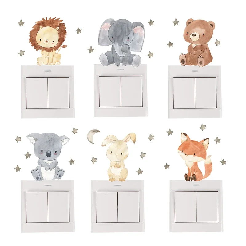 1/2/4/6set Cartoon Animals Wal - Wall Decal Nursery 리뷰 및 가격