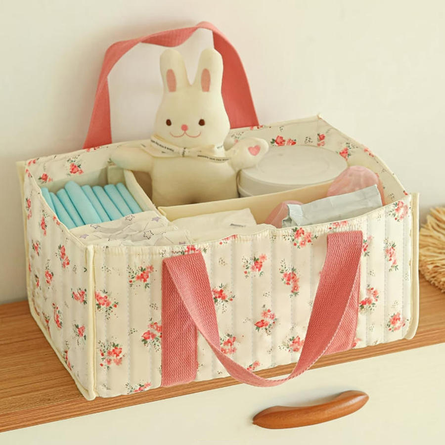 Floral Diaper Caddy Organizer, - Baby Bag Nursery 리뷰 및 가격