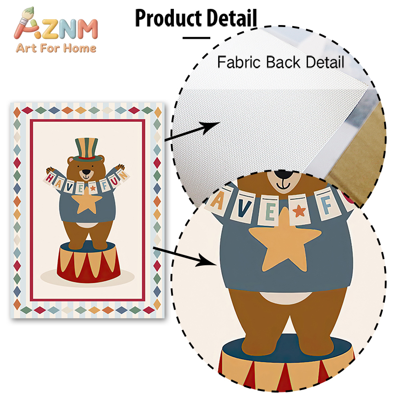 Circus Bear Magician Dog Quote - Baby Nursery Wall Decor 리뷰 및 가격