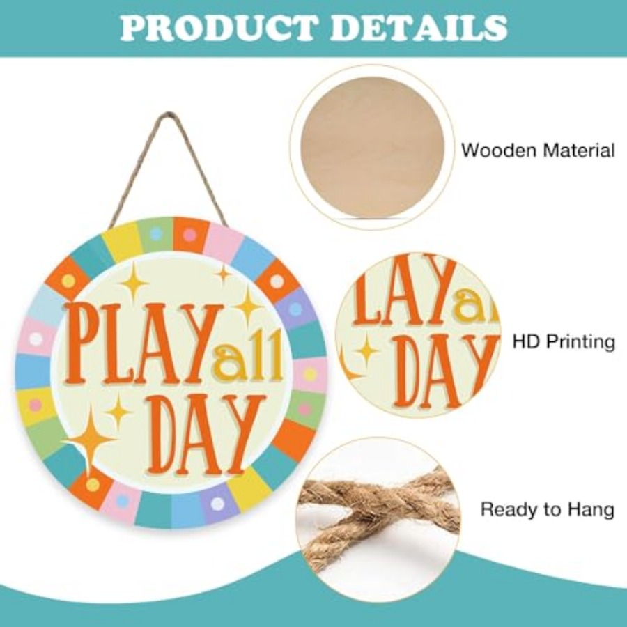 Play All Day Front Door Sign,  - Baby Nursery Decorations 리뷰 및 가격