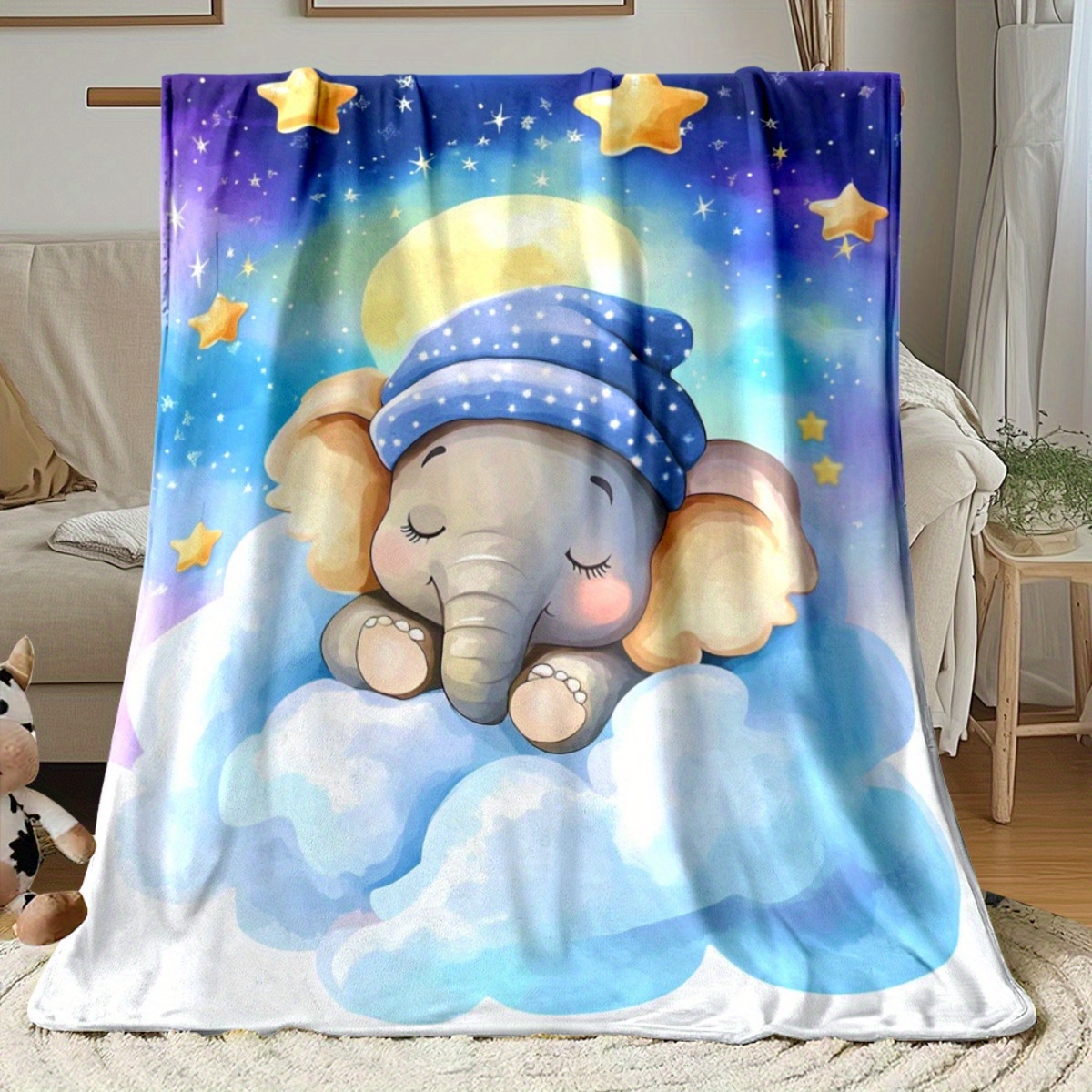 Sleeping Baby Elephant Cloud S - Baby Nursery Animal Theme 리뷰 및 가격