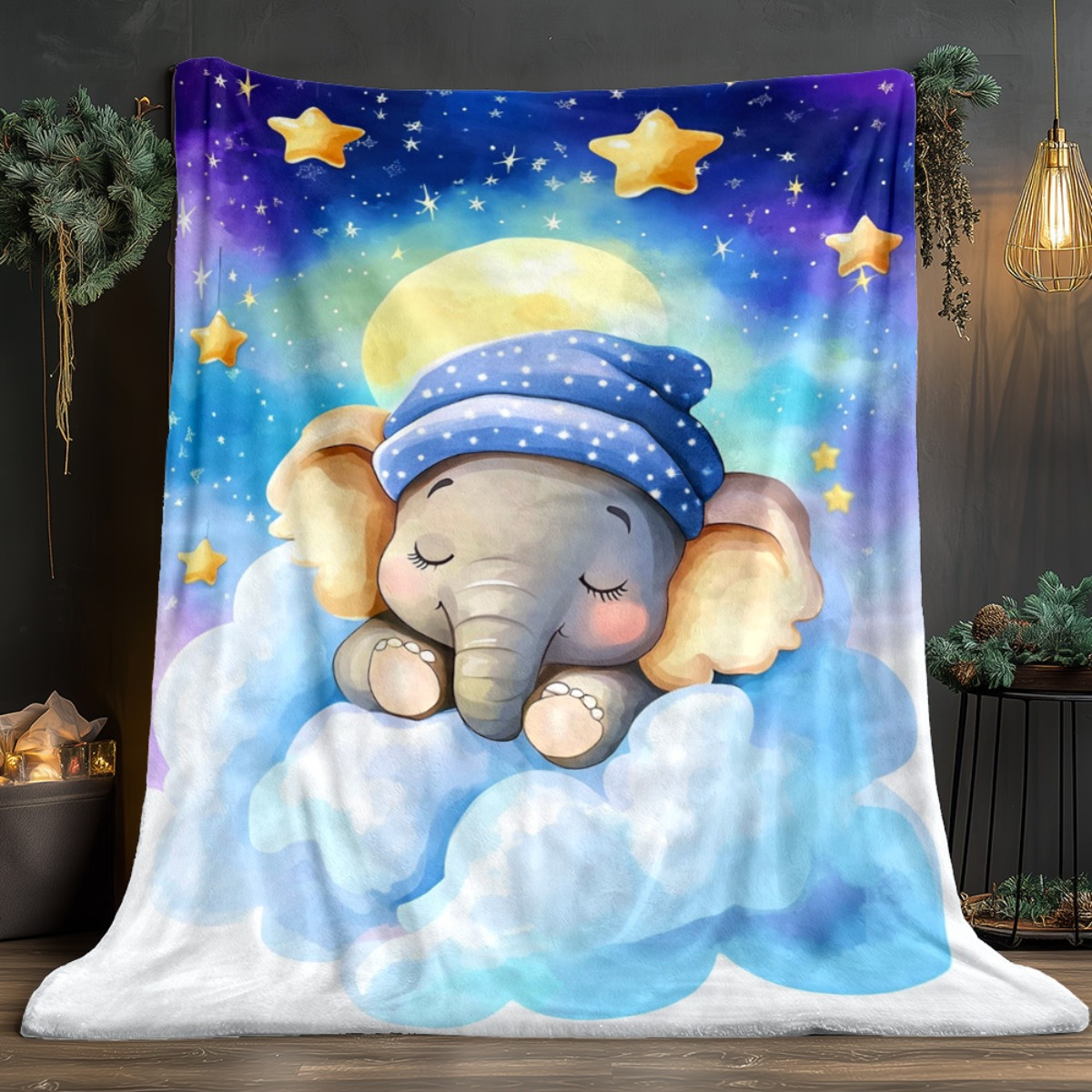 Sleeping Baby Elephant Cloud S - Baby Nursery Animal Theme 리뷰 및 가격