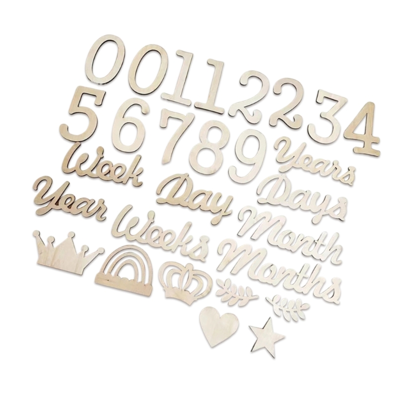 Wooden Milestones Number and W - Baby Nursery Age 리뷰 및 가격