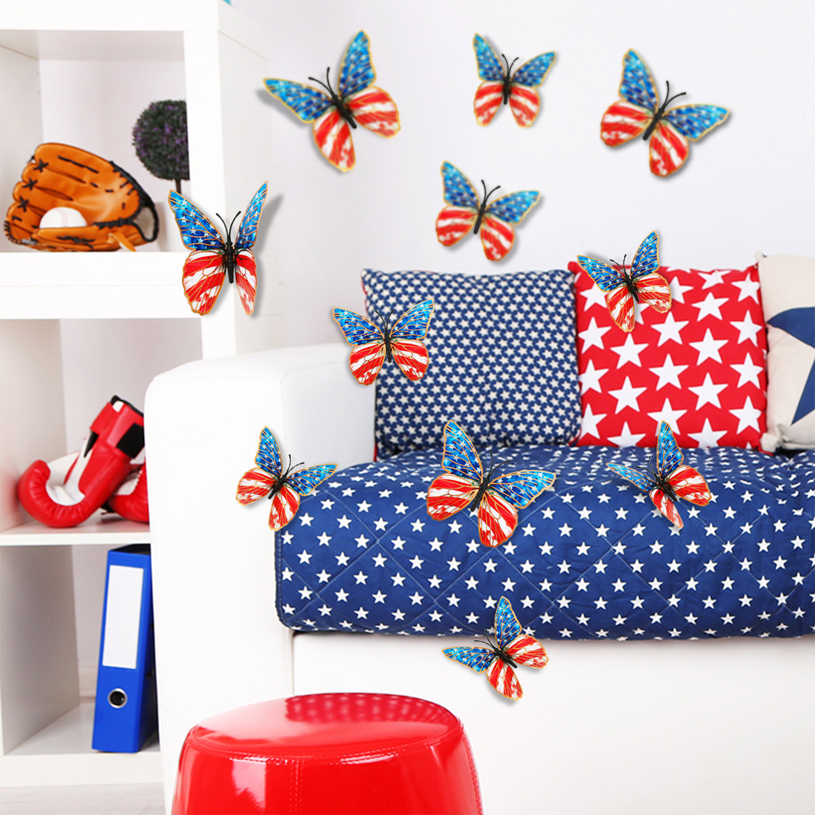 3d Butterfly Wall Stickers Ame - Baby Nursery Wall Decor 리뷰 및 가격