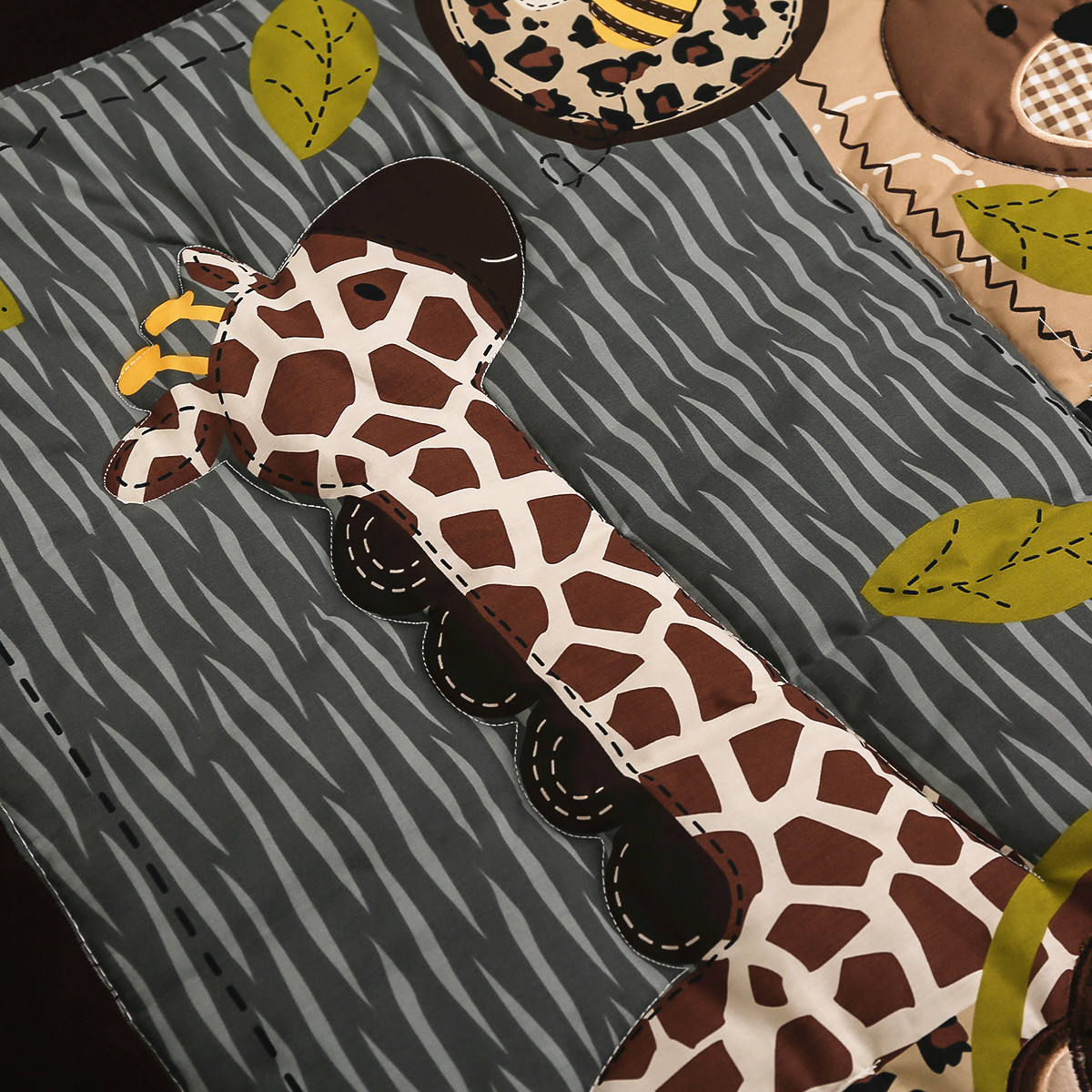 3Pcs Embroidered Newborn Baby  - Baby Nursery Animal Theme 리뷰 및 가격