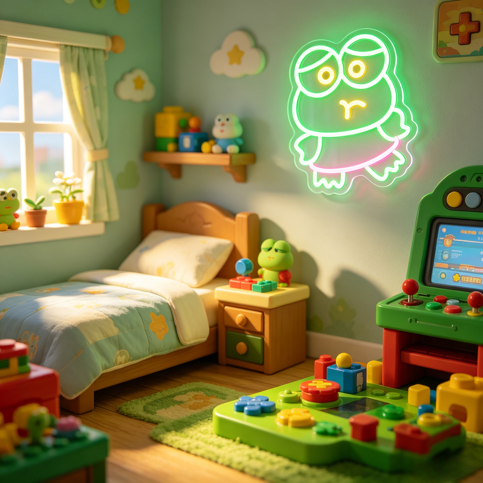 Cute Keroppi LED Neon Sign Lig - Baby Nursery Decor Ideas 리뷰 및 가격